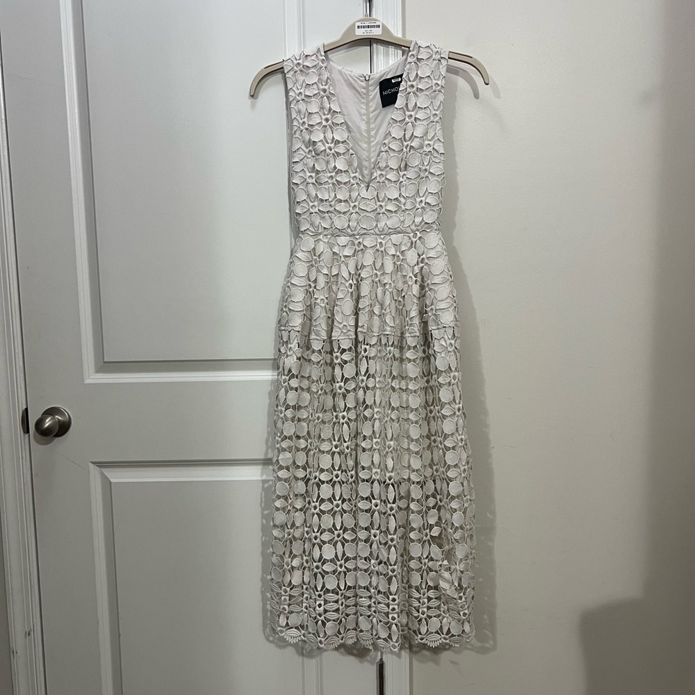 Nicholas White Tiered Lace Dress Size 2 US $695 - Picture 2 of 9